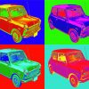 Mini Cooper Cars Pop Art paint by numbers