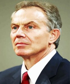 Minister Tony Blair paint by number