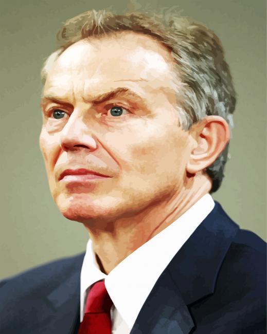 Minister Tony Blair paint by number
