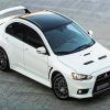 White Mitsubishi Lancer Sport Car paint by numbers
