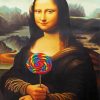Mona Lisa And Lollipop Art paint by numbers