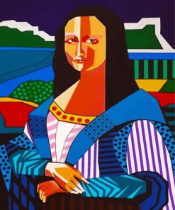 Mona Lisa Cubism Art paint by numbes