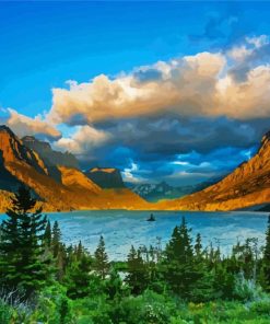 Montana Glacier National Park paint by numbers