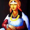 Aesthetic Moroccan Amazigh Mona Lisa paint by numbers