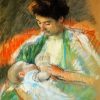 Mother Rose Nursing Her Child paint by number