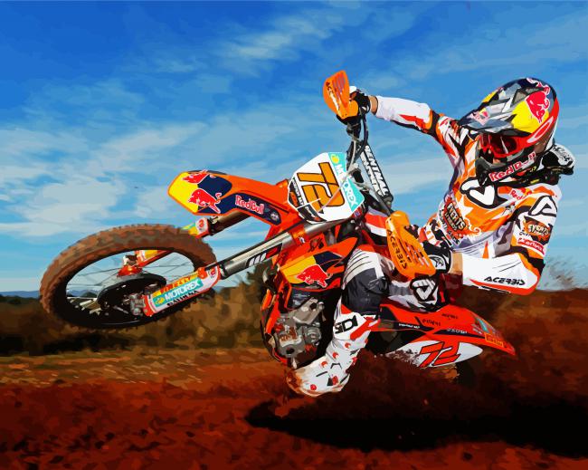 Motocross Race Sports paint by numbers