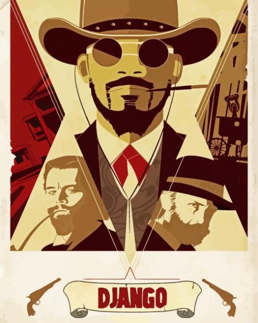 Dijango Unchained Movie Poster paint by numbers