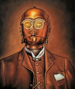 Mr C3po Robot paint by numbers