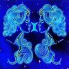 Neon Gemini Zodiac Signe paint by numbers