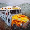 Old School Bus paint by numbers