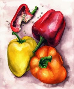 Yellow And Red Peppers paint by numbers
