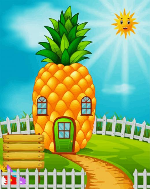 Pineapple House paipnt by numbers