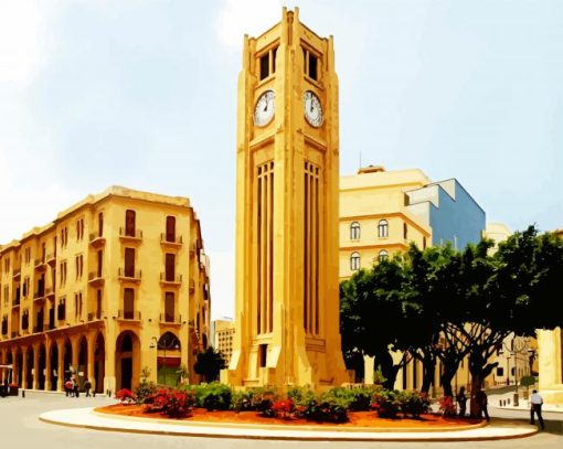 Place De L Etoile Beirut paint by numbers