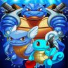 Squirtle Evolution Pokemon paint by numbers