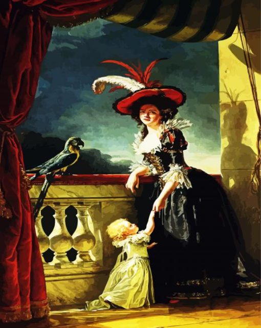 Portrait Of Elisabeth Of France Duchess paint by numbers