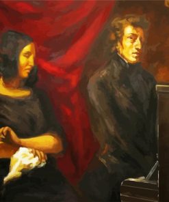 Frederic Chopin And George Sand Delacroix paint by numbers