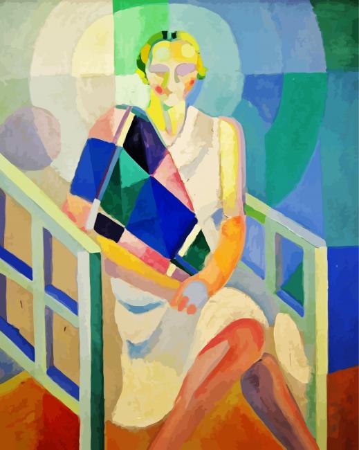 Portrait Of Madame Heim Robertb Delaunay paint by numbers