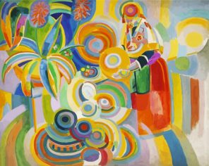 Portugeuse Woman Robert Delaunay paint by numbers
