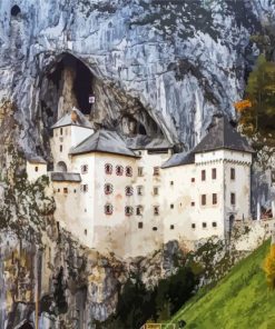 Predjama Castle Slovenia paint by numbers