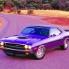 Purple Challenger Car paint by number
