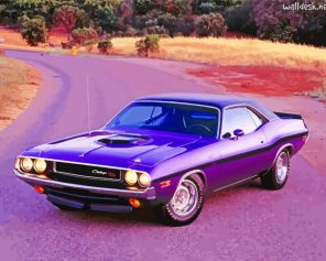 Purple Challenger Car paint by number