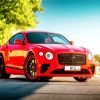 Red Luxury Bentley Car paint by numbers