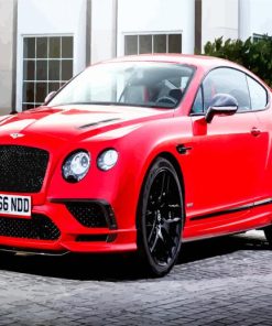 Red Bentley Car paint by numbers
