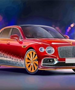 Red Luxury Bentley paint by number