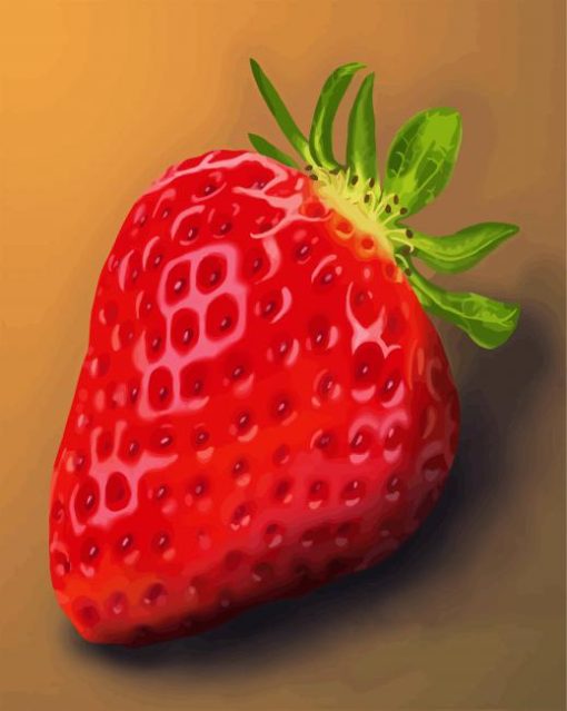 Red Strawberry paint by numbers