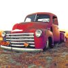 Old Red Rusty Chevrolet paint by number