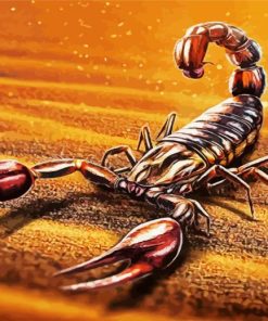Brown Scorpion in Desert paint by numbers