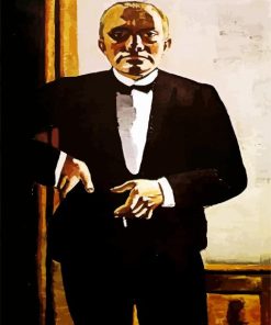 Self Portrait In Tuxedo By Beckmann paint by numbers