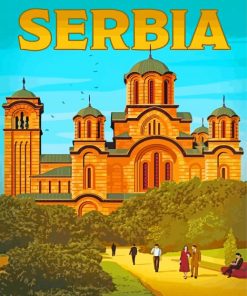 Serbia Poster paint by number