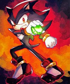 Shadow The Hedgehog paint by numbers