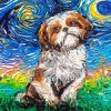 Shih Tzu Dog Pop Art paint by numbers