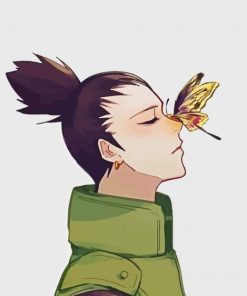 Shikimaru With Butterfly Anime paint by numbers