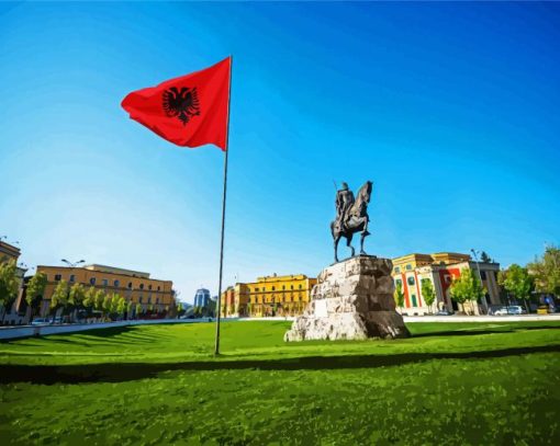 Skanderbeg Square Triana paint by numbers