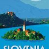 Slovenia Island Poster paint by numbers