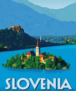 Slovenia Island Poster paint by numbers