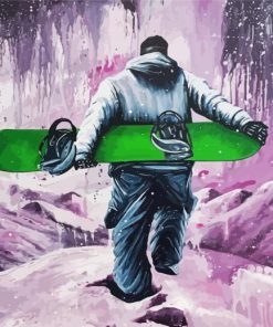 The Snowboarder Man Art Paint by numbers