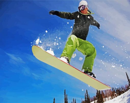 The Snowboarder Man paint by numbers