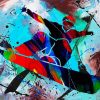 Colrful Snowboarding Pop Art paint by numbers