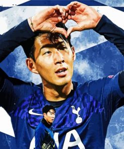 Son Heung Min Soccer Player paint by numbers