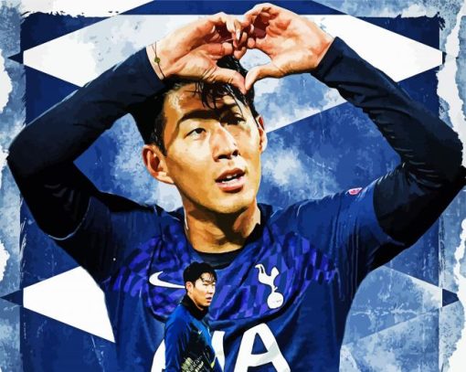 Son Heung Min Soccer Player paint by numbers