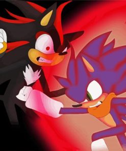 Shadow And Sonic Anime paint by numbers