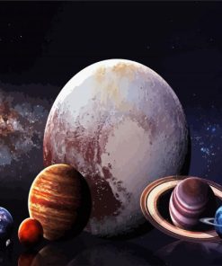 Space Planets Art paint by numbers