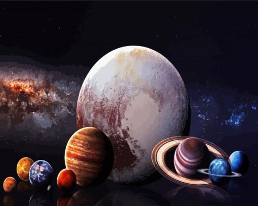 Space Planets Art paint by numbers