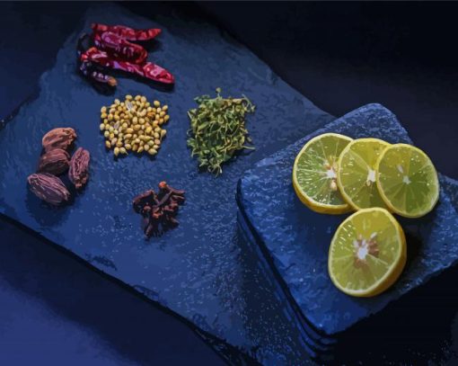 Spices And Lemons paint by numbers