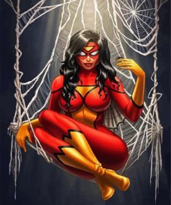 Spider Woman paint by numbers