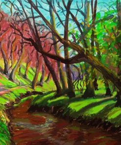 Spring Forest Creek paint by numbers